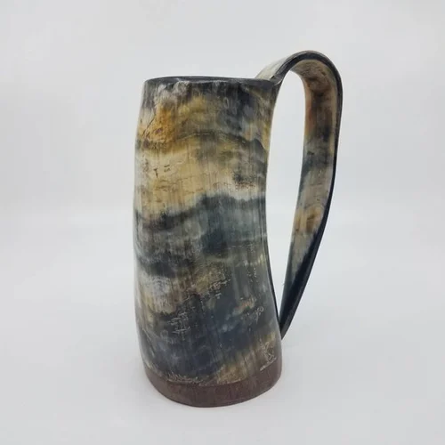 White spot horn mug