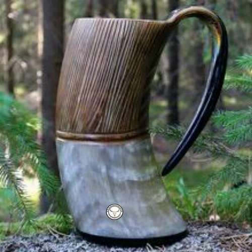 Natural Drinking Horn Mug